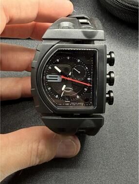 Oakley Fuse Box Stealth Black/Black Dial Watch 26-300